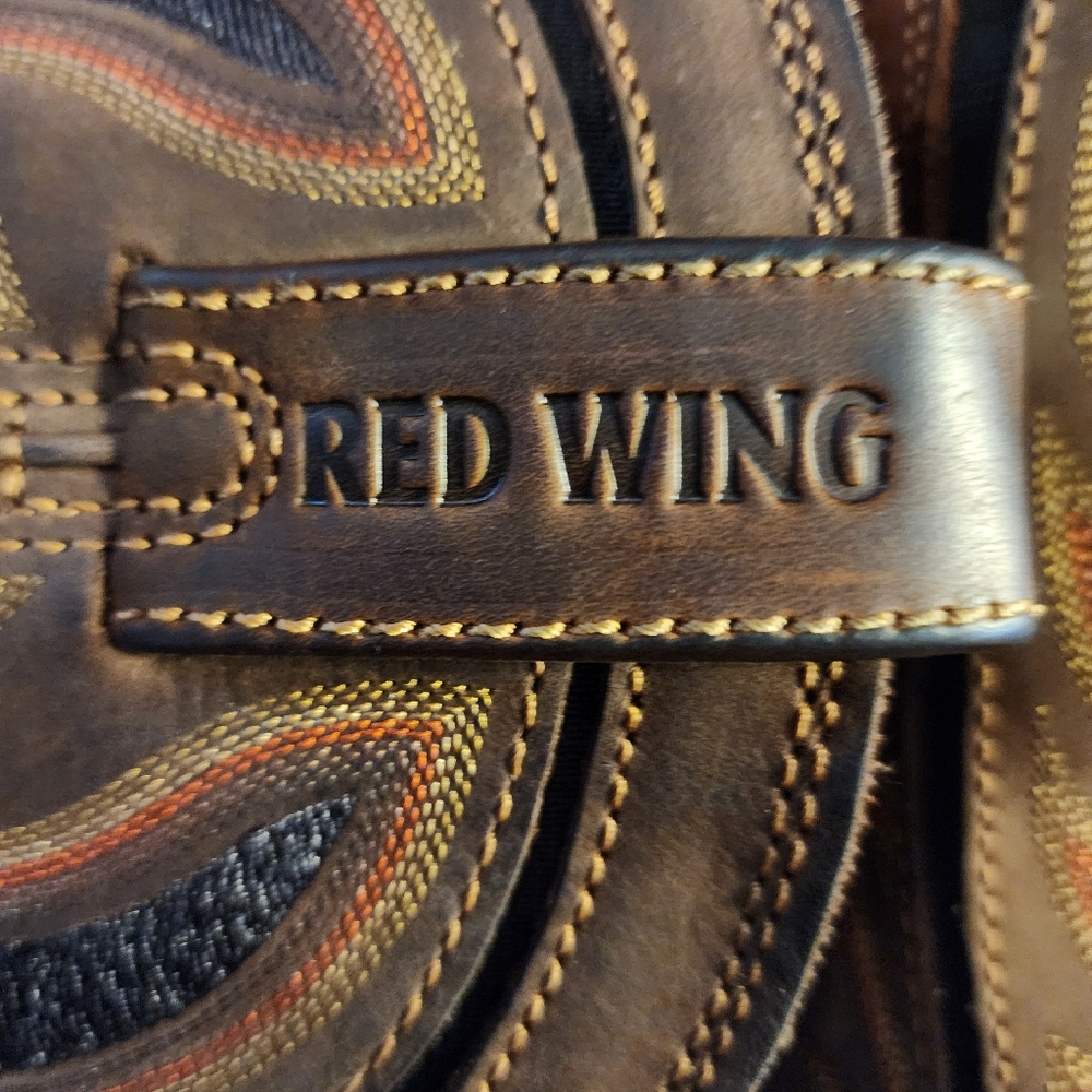 Red Wing Nubuck Rio Flex Leather Western Steel Toe Waterproof Work Boots. EUC. - Picture 4 of 13